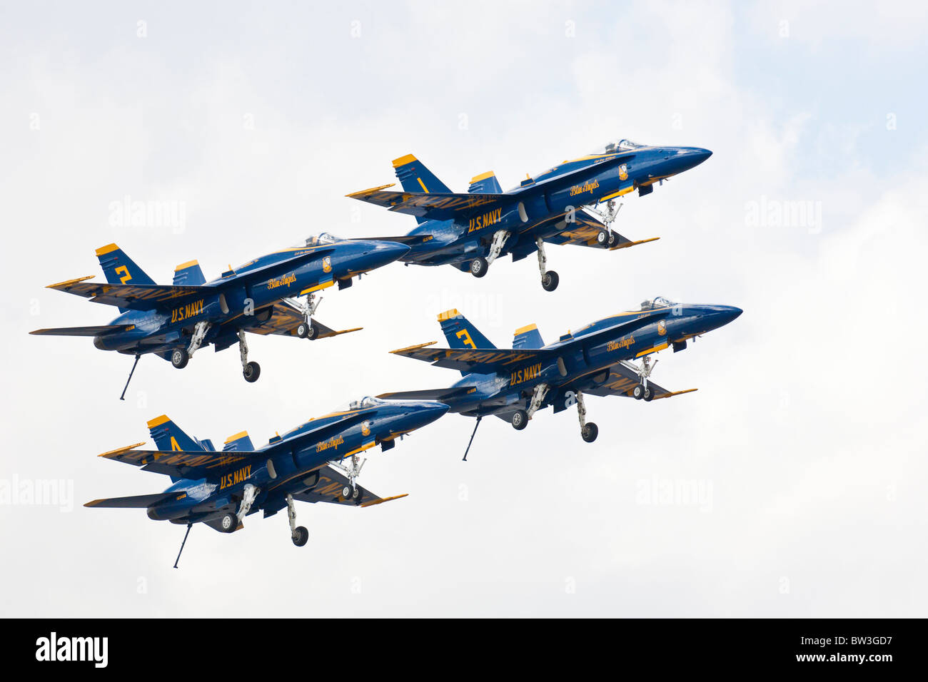 US Navy Flight Demonstration Squadron Blue Angels perform in air show