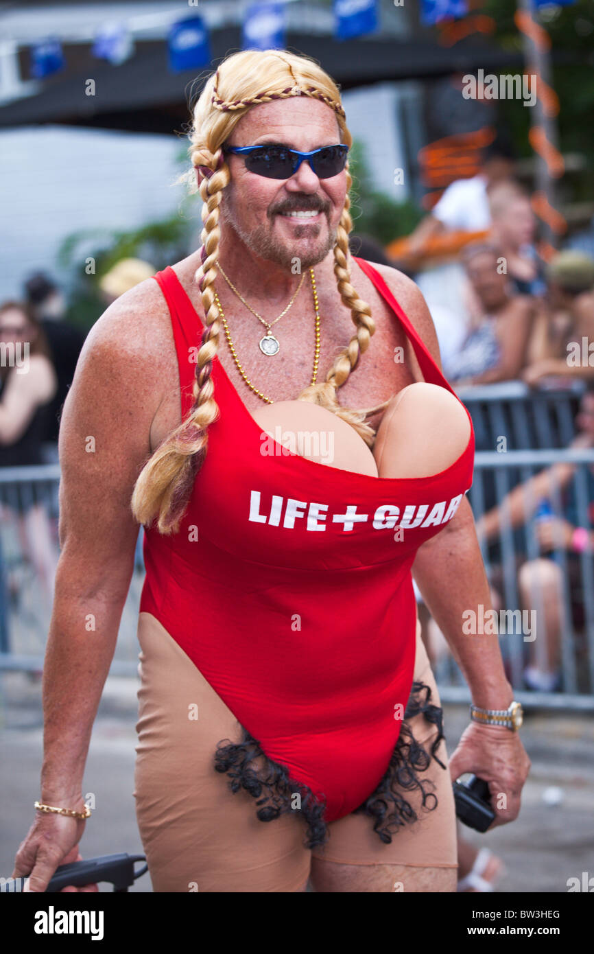 Costumed revelers during Fantasy Fest halloween parade in Key West, Florida  Stock Photo - Alamy