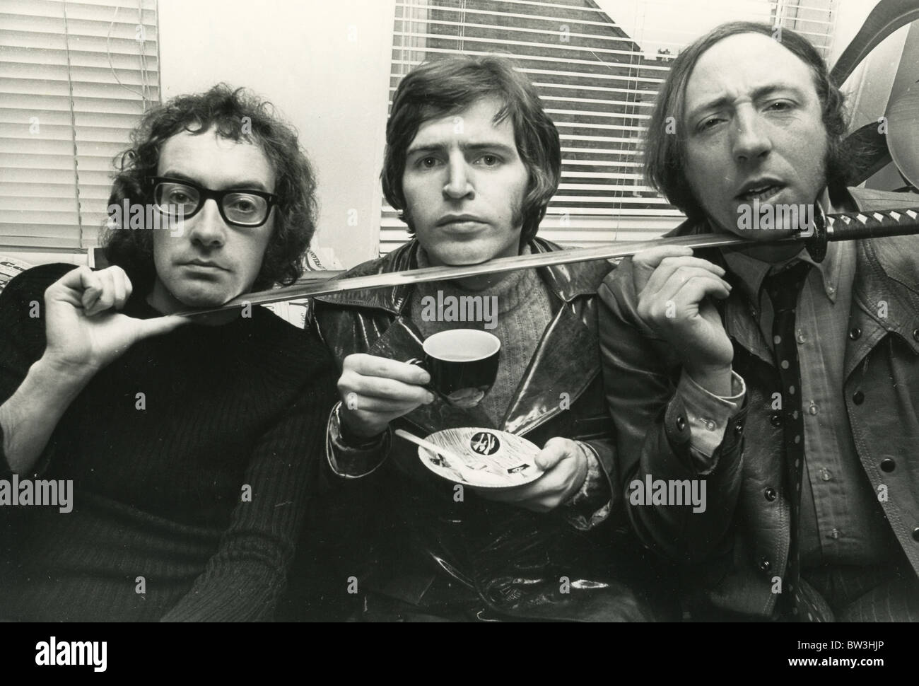 THE SCAFFOLD UK pop group in November 1968 from l: Roger McGough, Mike McGear and John Gorman. Photo Tony Gale Stock Photo