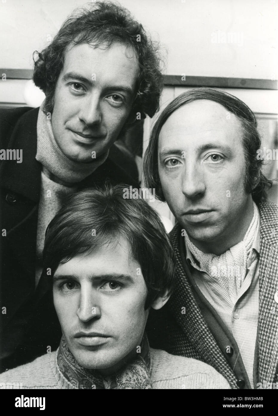 Kraan Polair Laag THE SCAFFOLD UK pop group in November 1968 from top left: Roger McGough,  John Gorman and Mike McGear. Photo Tony Gale Stock Photo - Alamy