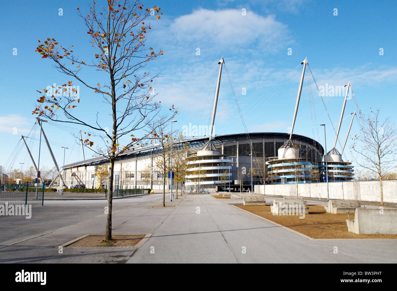 City of Manchester stadium home of Manchester City Football Club Stock Photo