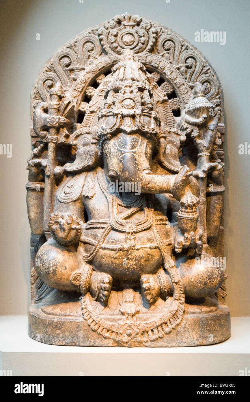 Ganesha, The Elephant God - Chloritic schist Stock Photo