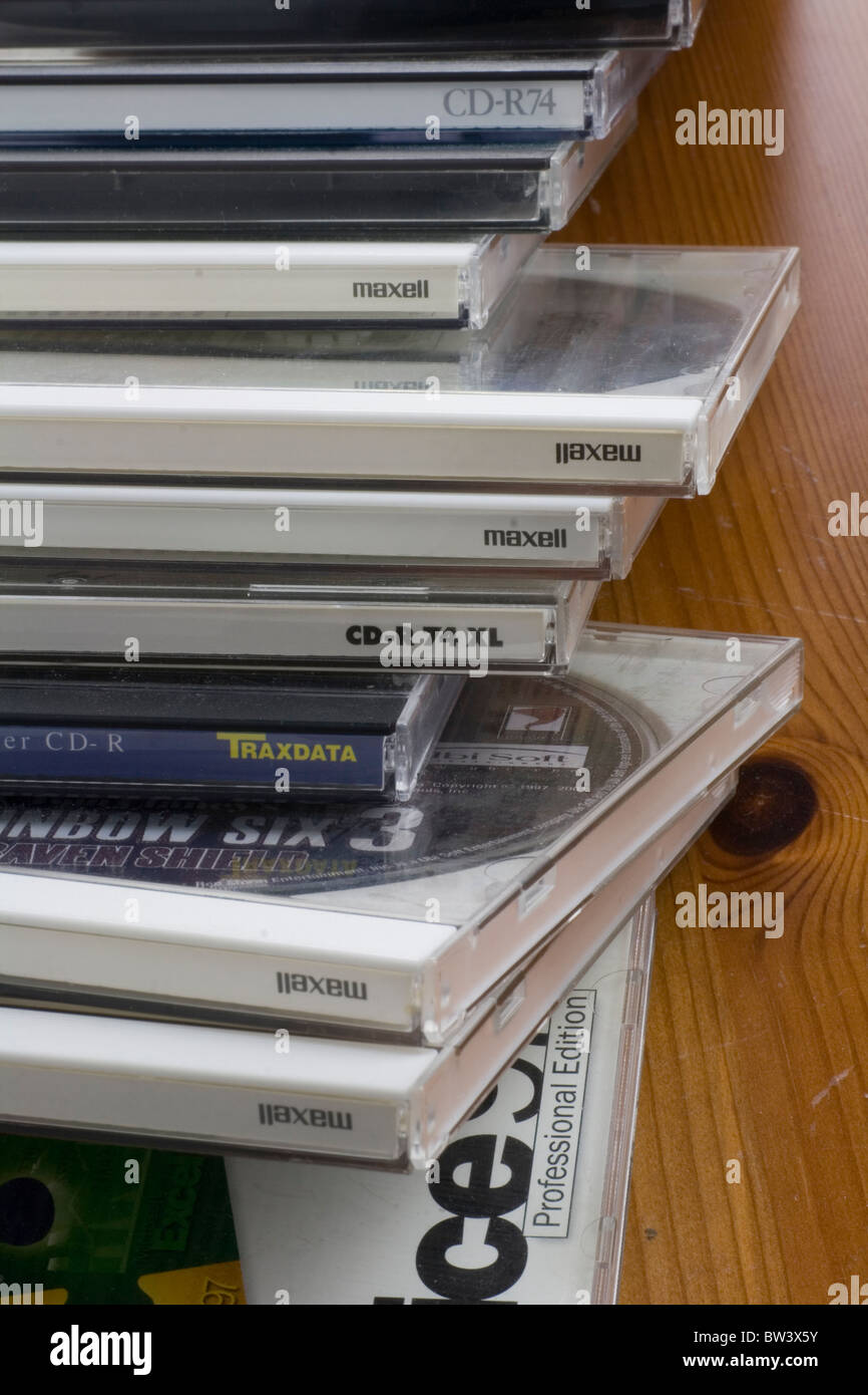 A collection of CDs Stock Photo