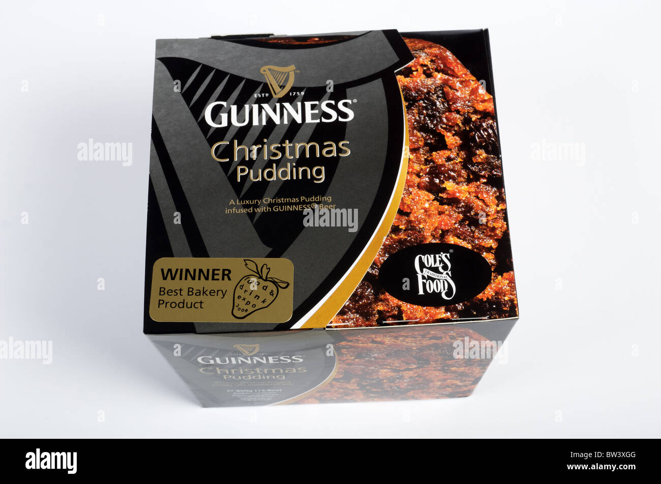 Guinness Christmas pudding Stock Photo