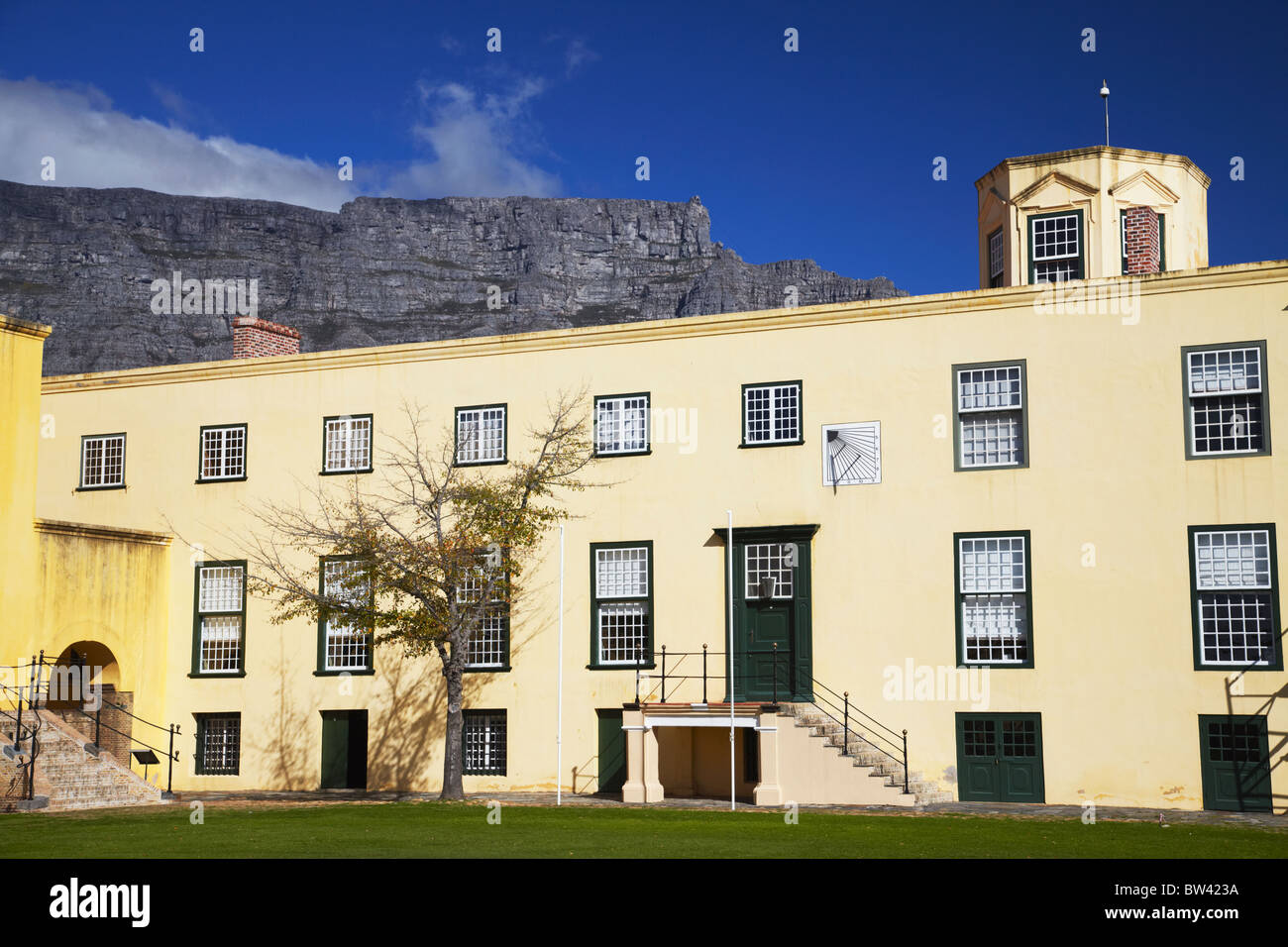 Castle of Good Hope with Table Mountain in background, City Bowl, Cape Town, Western Cape, South Africa Stock Photo