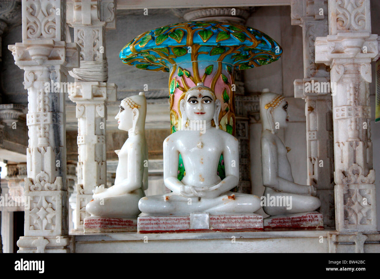 Statue of Lord Mahavira Stock Photo