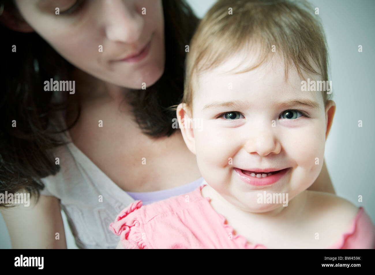 Portrait Of Mother And One Year Old Daughter Smiling Otterburn Park