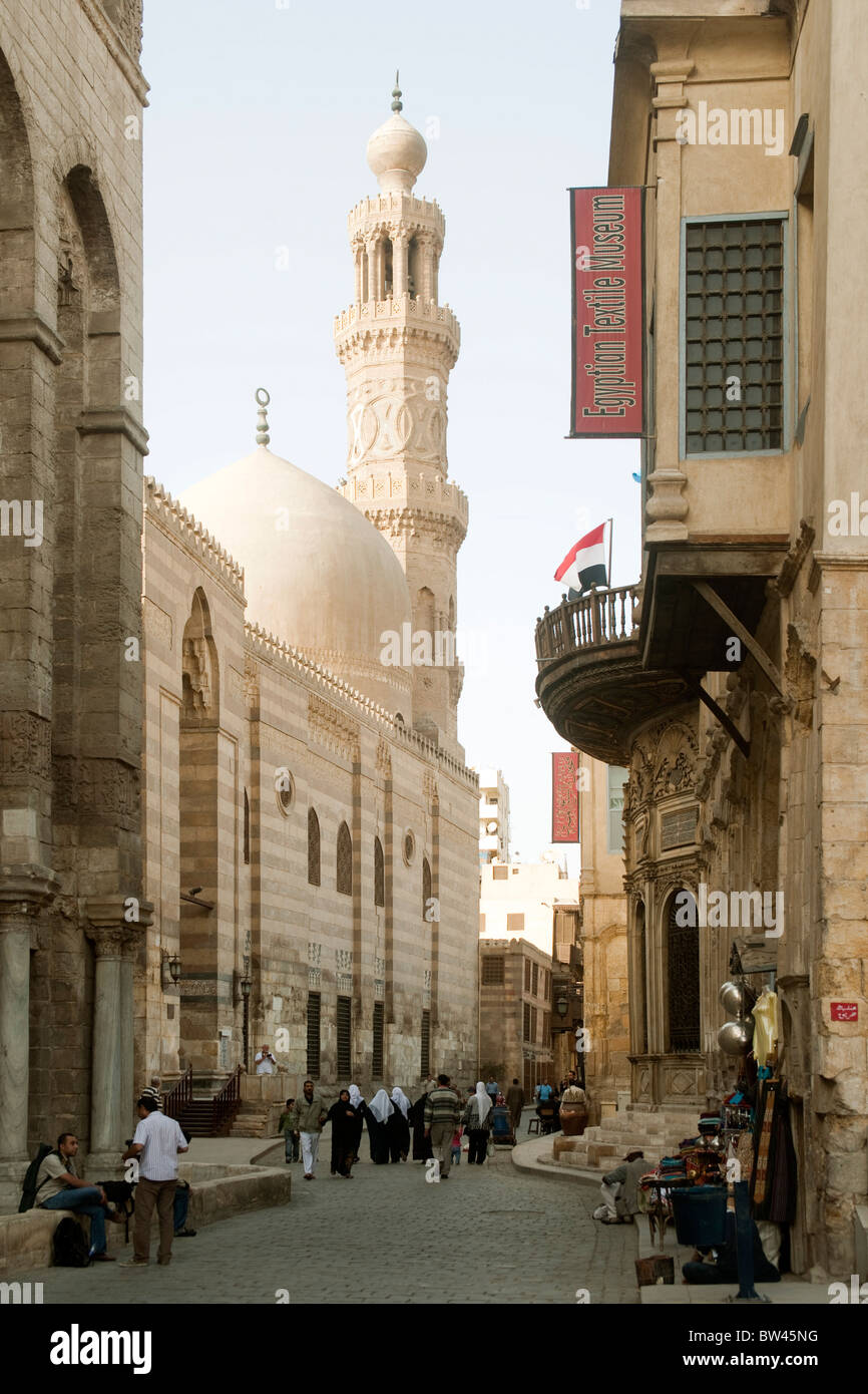 Ägypten, Kairo, Sharia Muizz il Din Allah, Moscheekomplex des Sultans al Mansur Qualaun Stock Photo