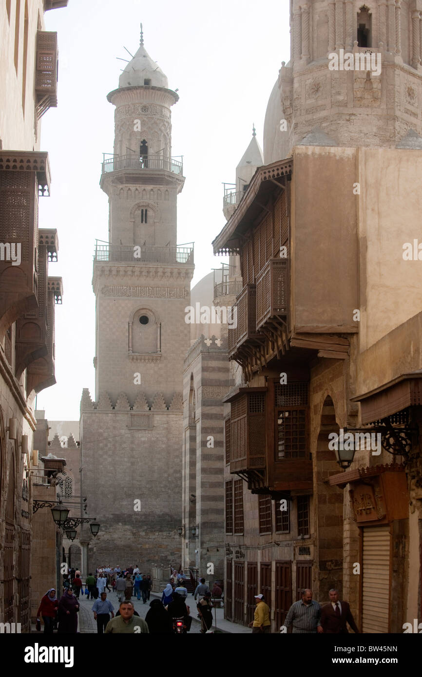 Ägypten, Kairo, Sharia Muizz il Din Allah, Moscheekomplex des Sultans al Mansur Qualaun Stock Photo