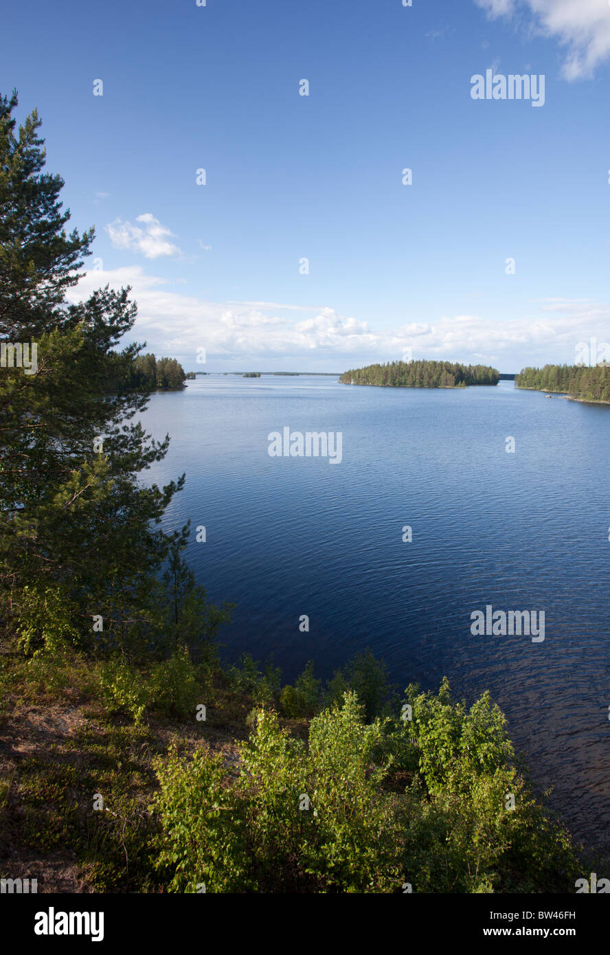 View of Lake Pohjois-Konnevesi Finland Stock Photo