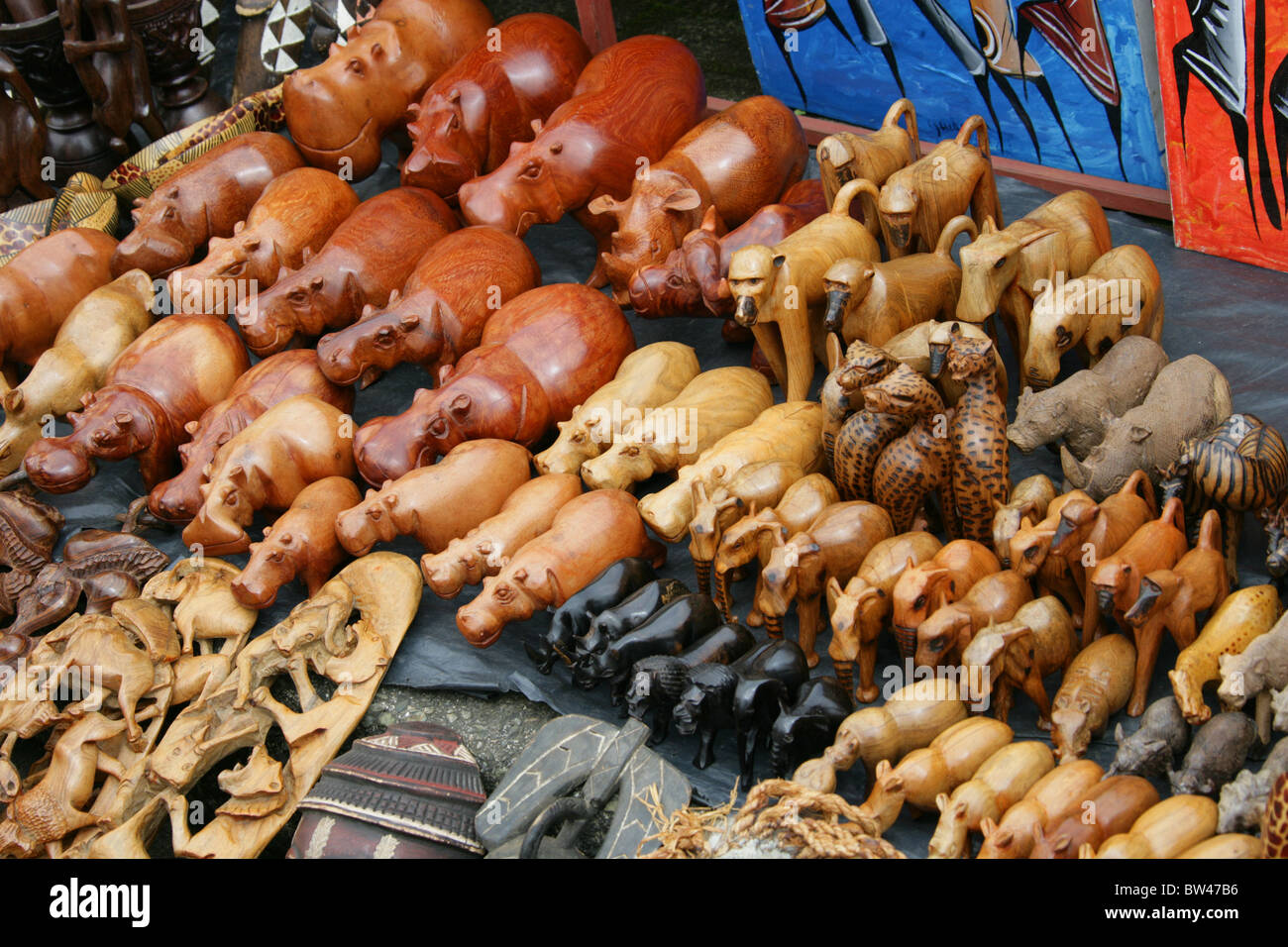 Carved african wooden souvenirs hires stock photography and images Alamy