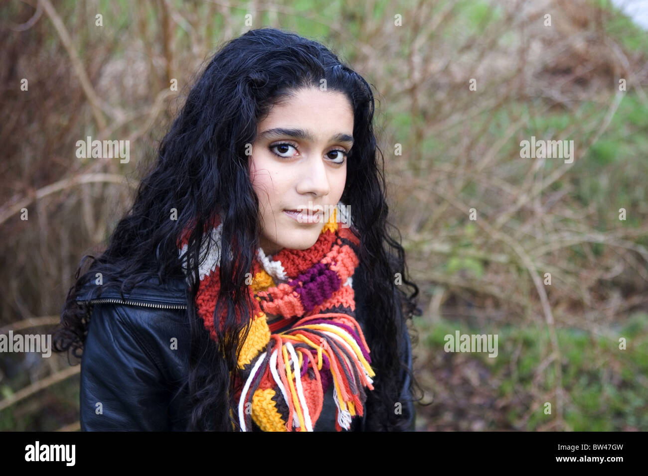 Woman Long Hair Black Natural Person Looking At Camera Serious