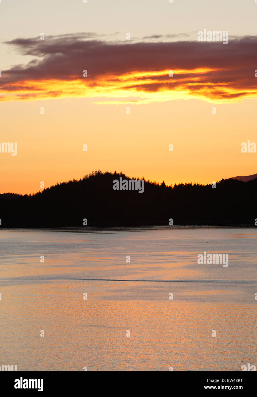 Sunset Western Canada Stock Photo - Alamy