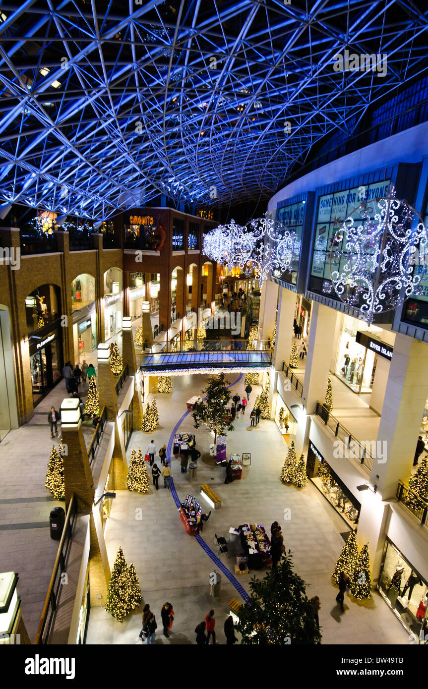 Christmas Lights At Victoria Square Belfast Stock Photo