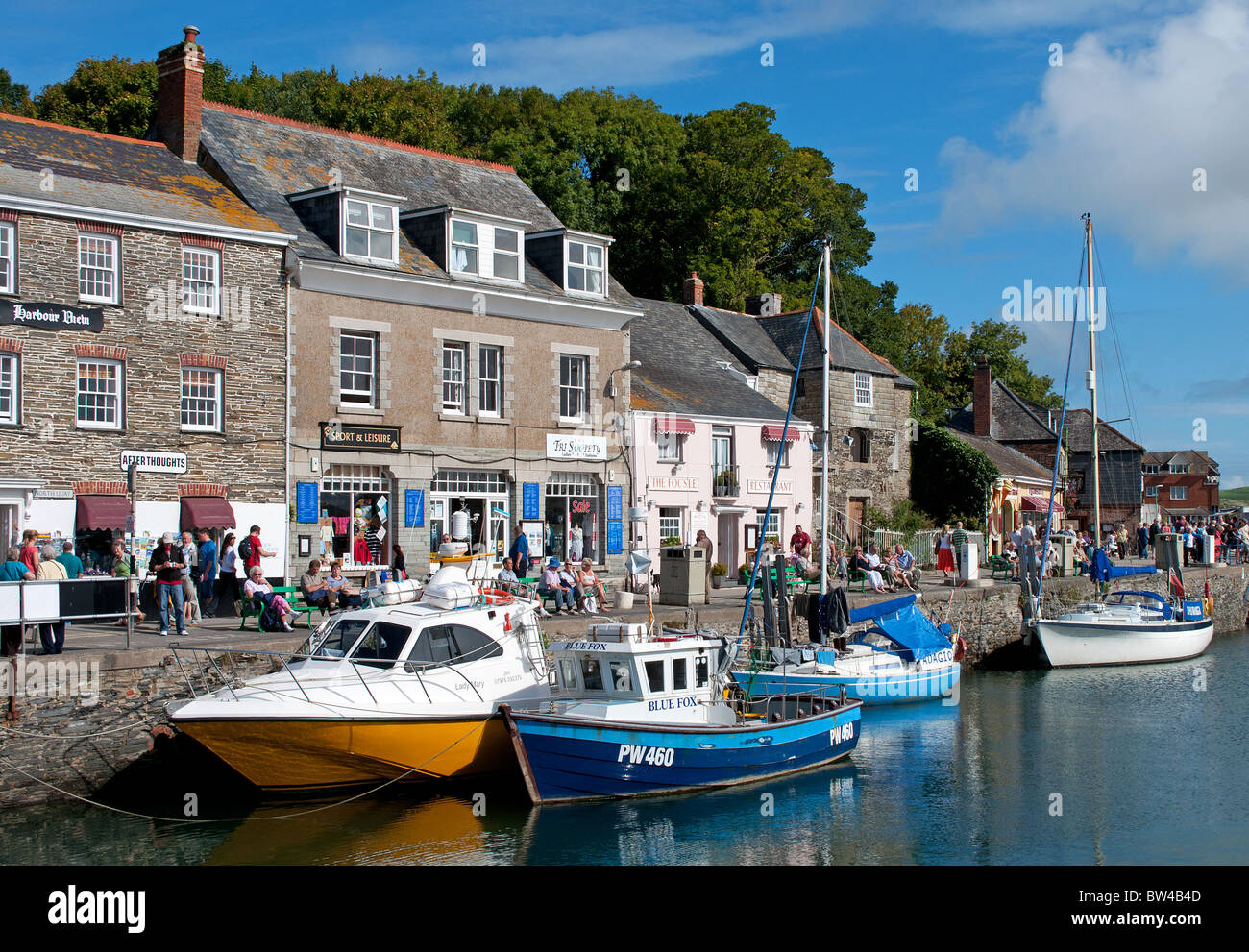 Boats in the harbour at Padstow, Cornwall, UK Stock Photo Alamy