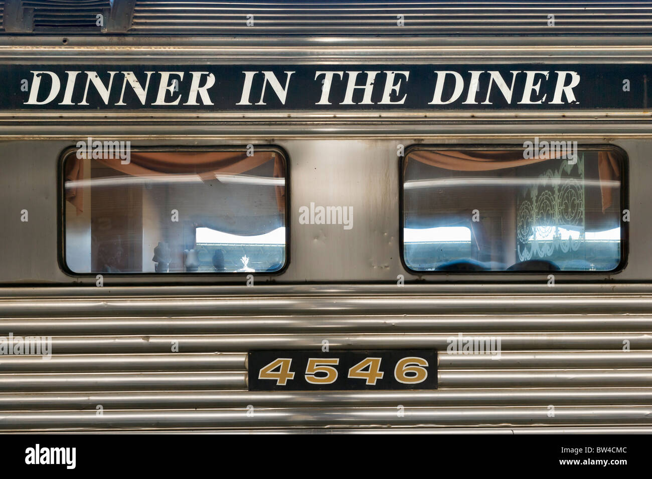 Dining Car on the Chattanooga Choo Choo train, now a hotel restaurant, Chattanooga Choo Choo Hotel, Chattanooga, Tennessee, USA Stock Photo