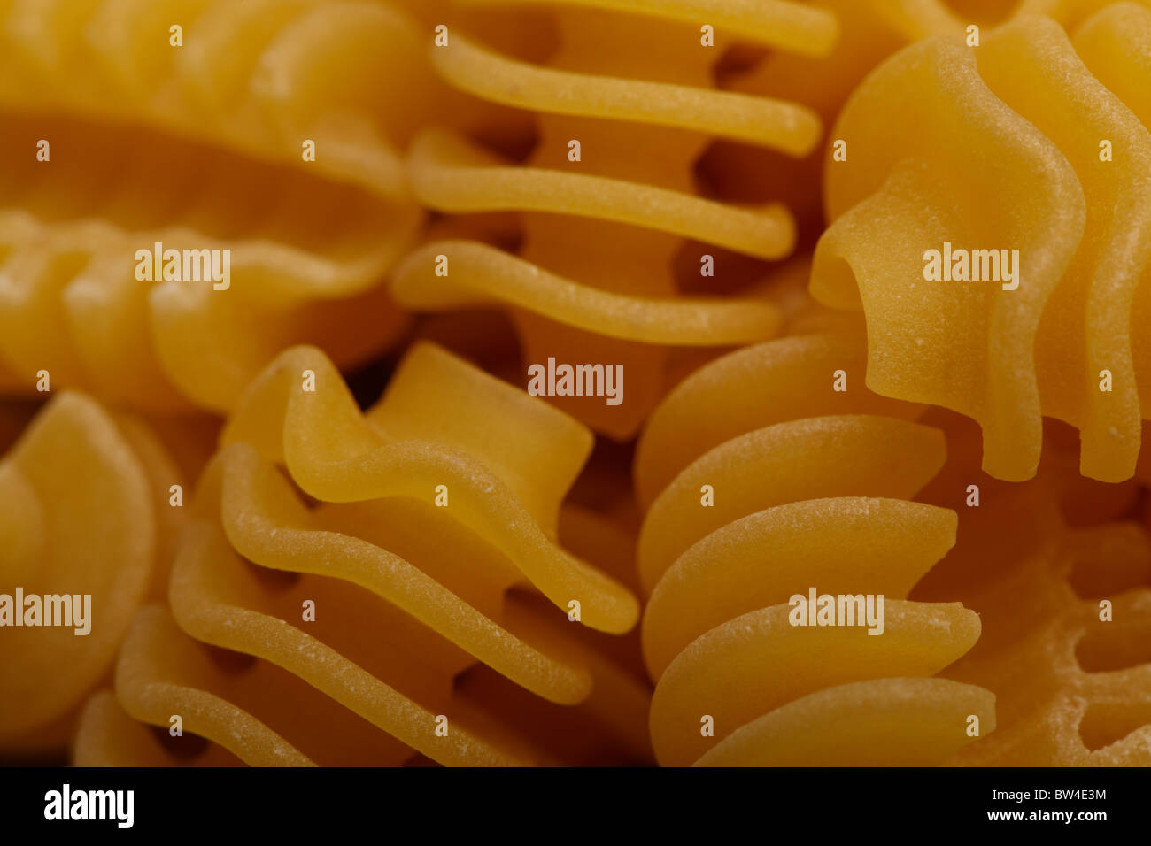 Macro shots of dried radiatore pasta Stock Photo Alamy