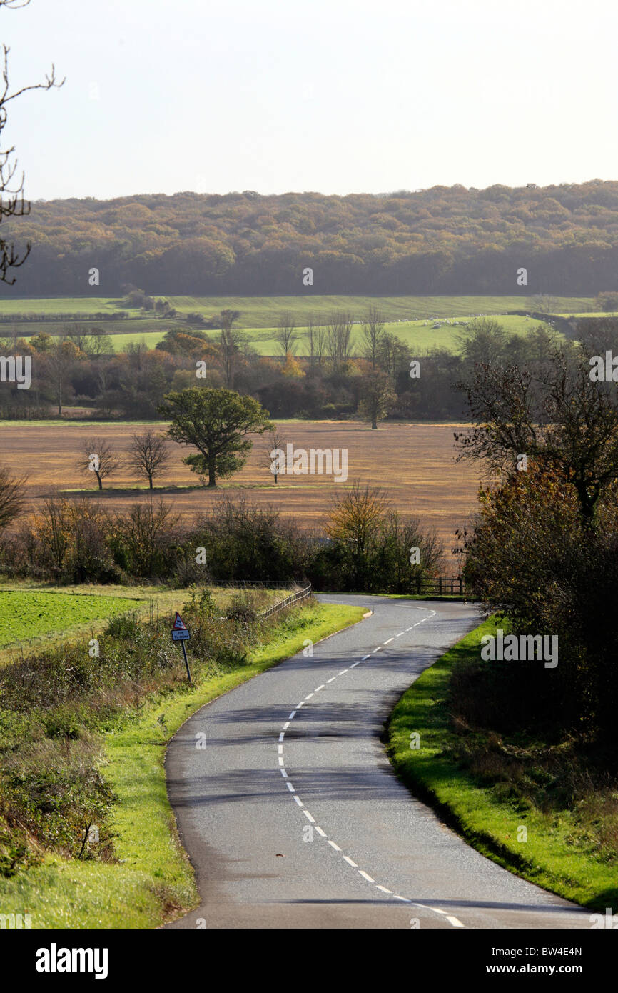Countryside near Offchurch in Warwickshire through which the proposed HS2 High speed Train Line will pass Stock Photo
