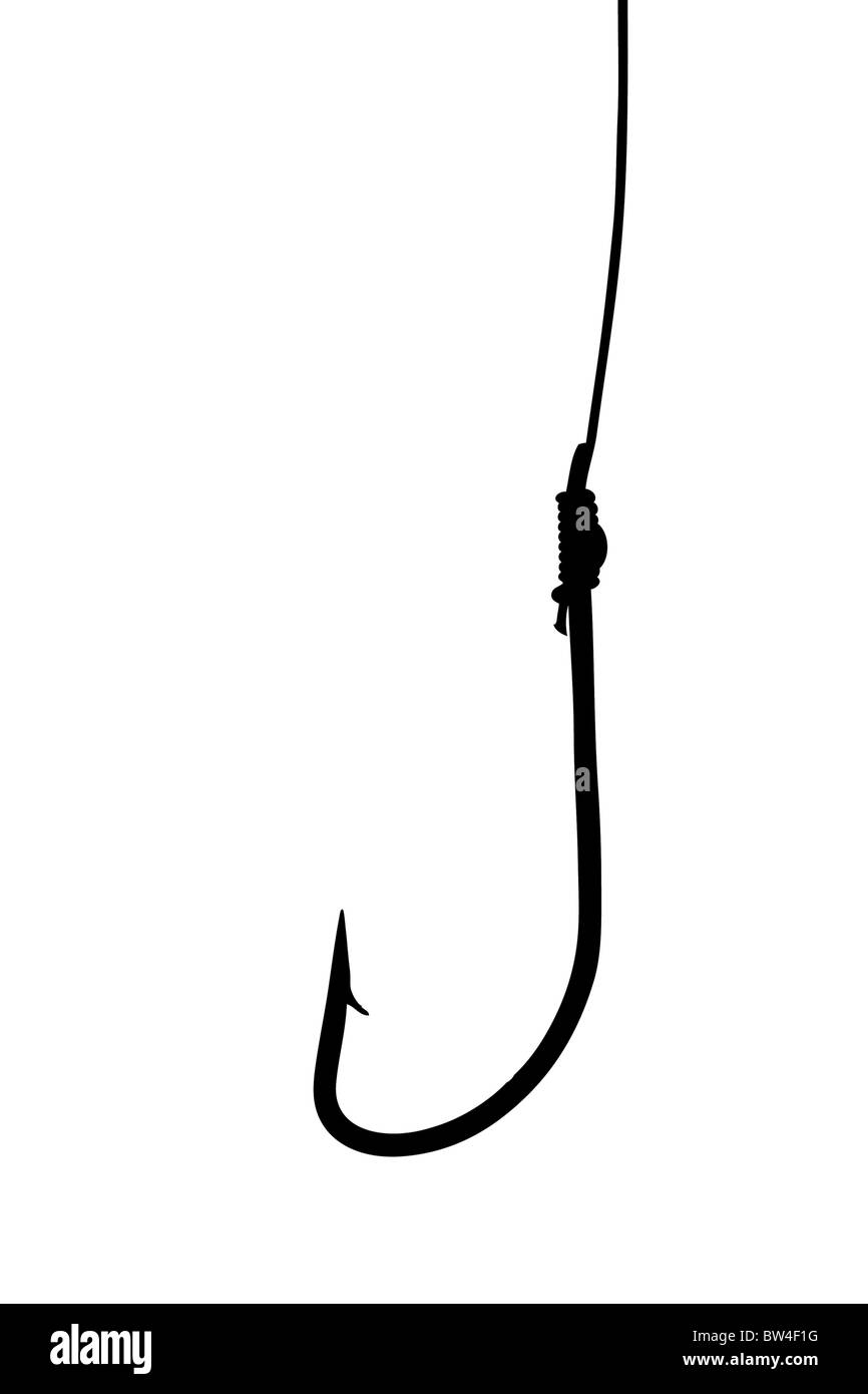 Fishing hook silhouette Cut Out Stock Images & Pictures - Alamy