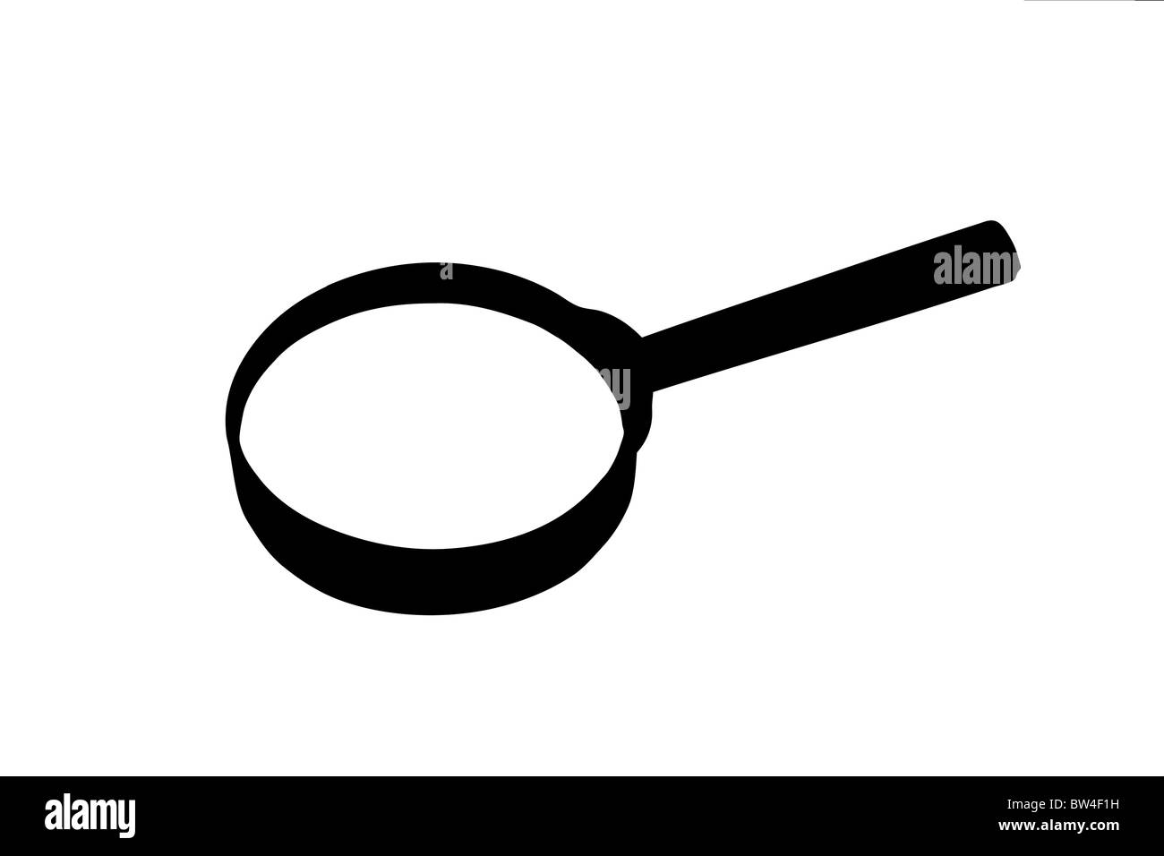 A silhouette of a magnifying glass Stock Photo Alamy