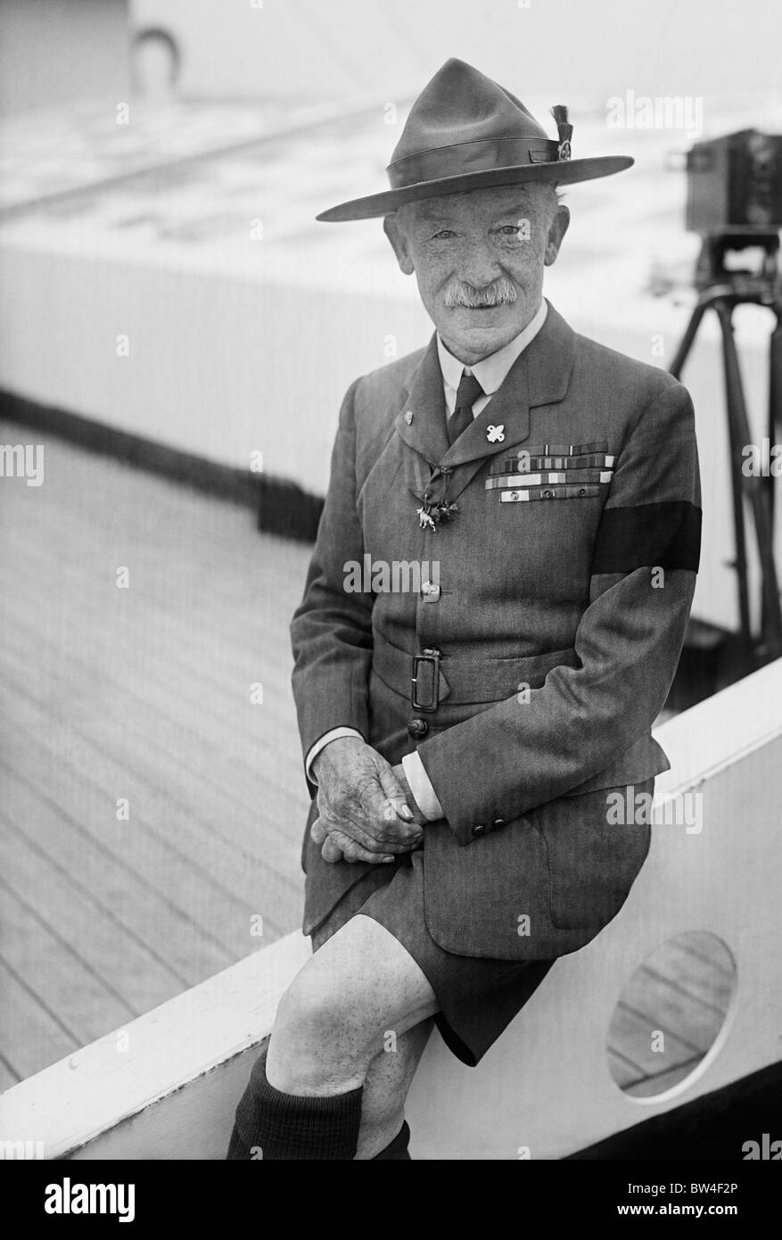Vintage photo c1926 of Robert Baden-Powell (1857 - 1941) - the British Army General who was the founder of the Scout Movement. Stock Photo