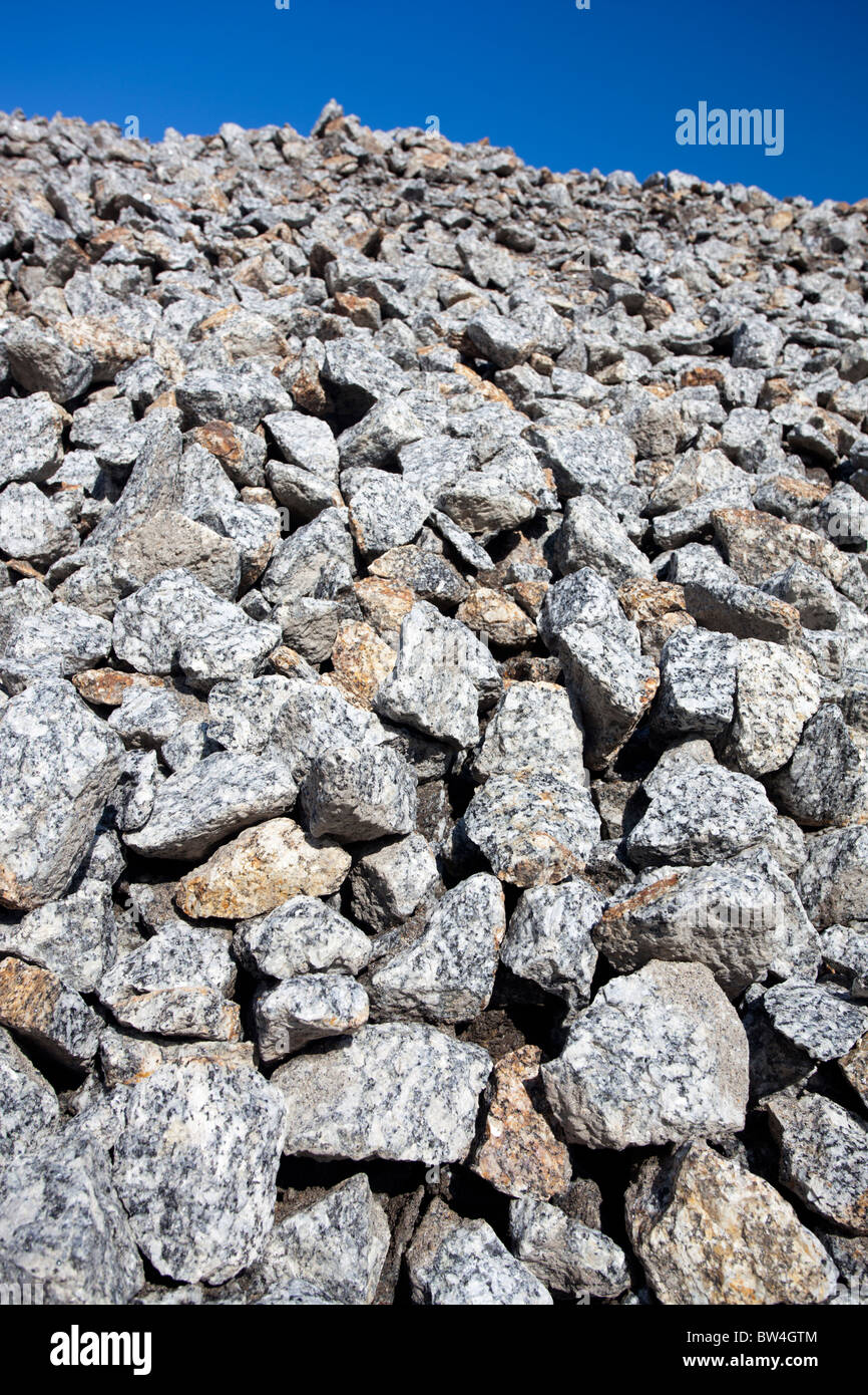 Crushed stone , used for construction Stock Photo Alamy