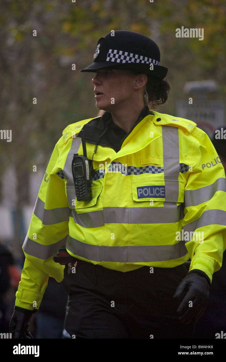 A British female police officer Stock Photo