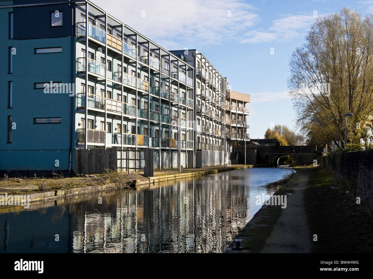 New apartments (The Wharf ) on Ashton Canal near Fairfield Junction