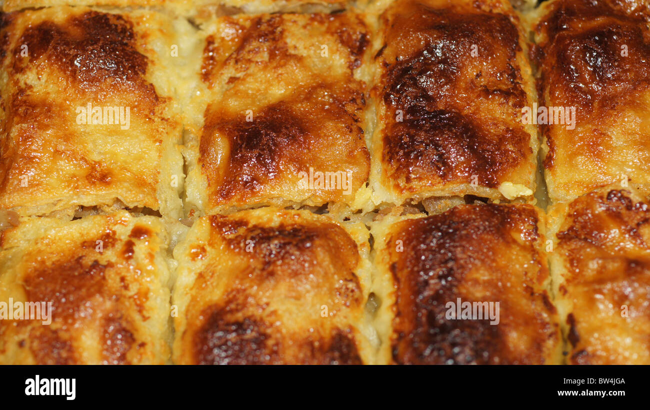Apple and cheese strudel Stock Photo Alamy