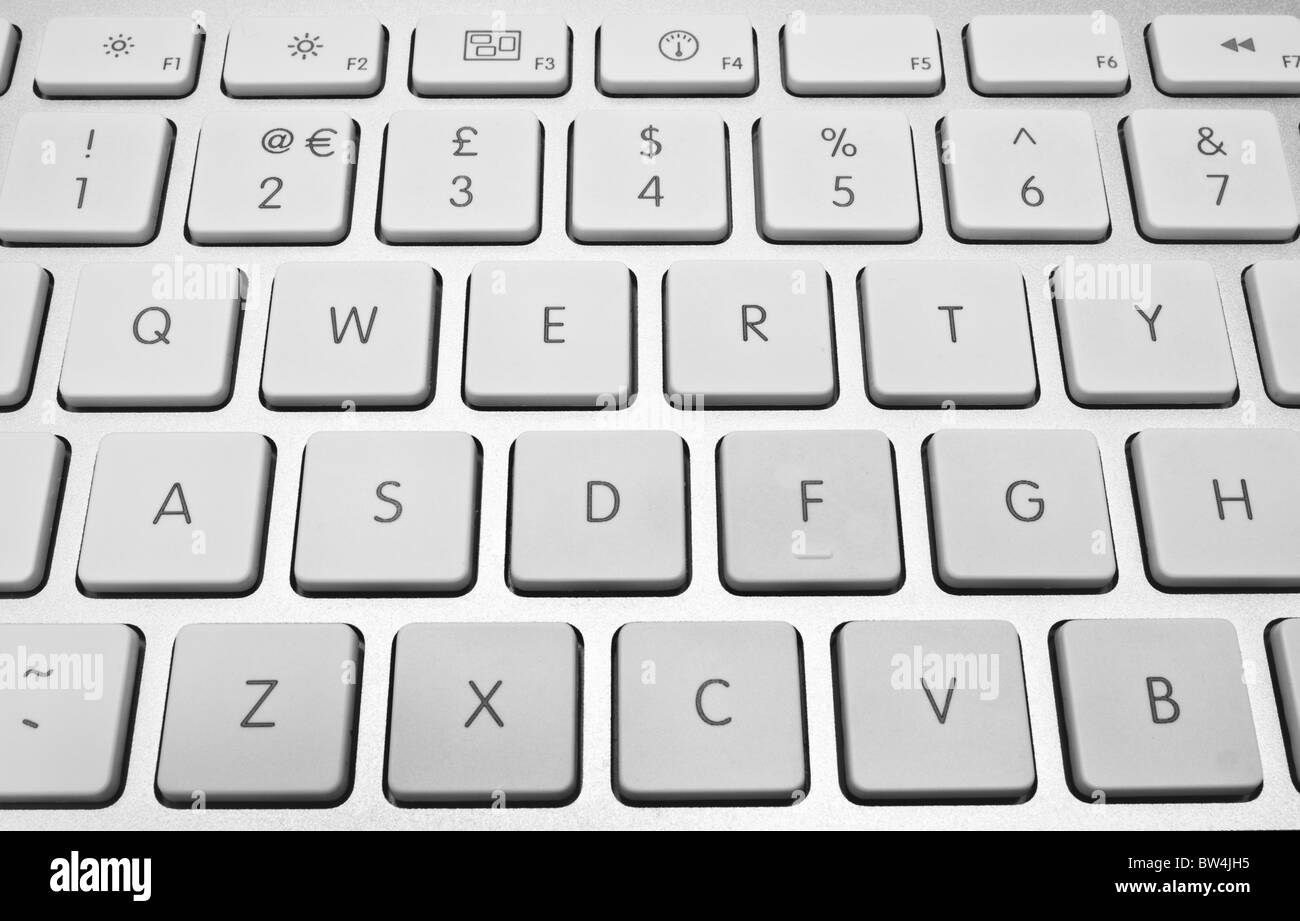 'QWERTY' Computer Keyboard for Mac. Stock Photo