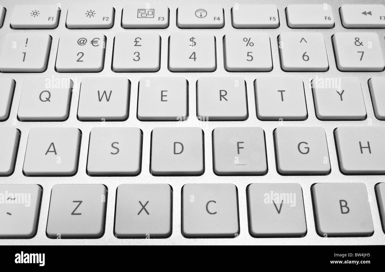 Qwerty Computer Keyboard For Mac Stock Photo Alamy