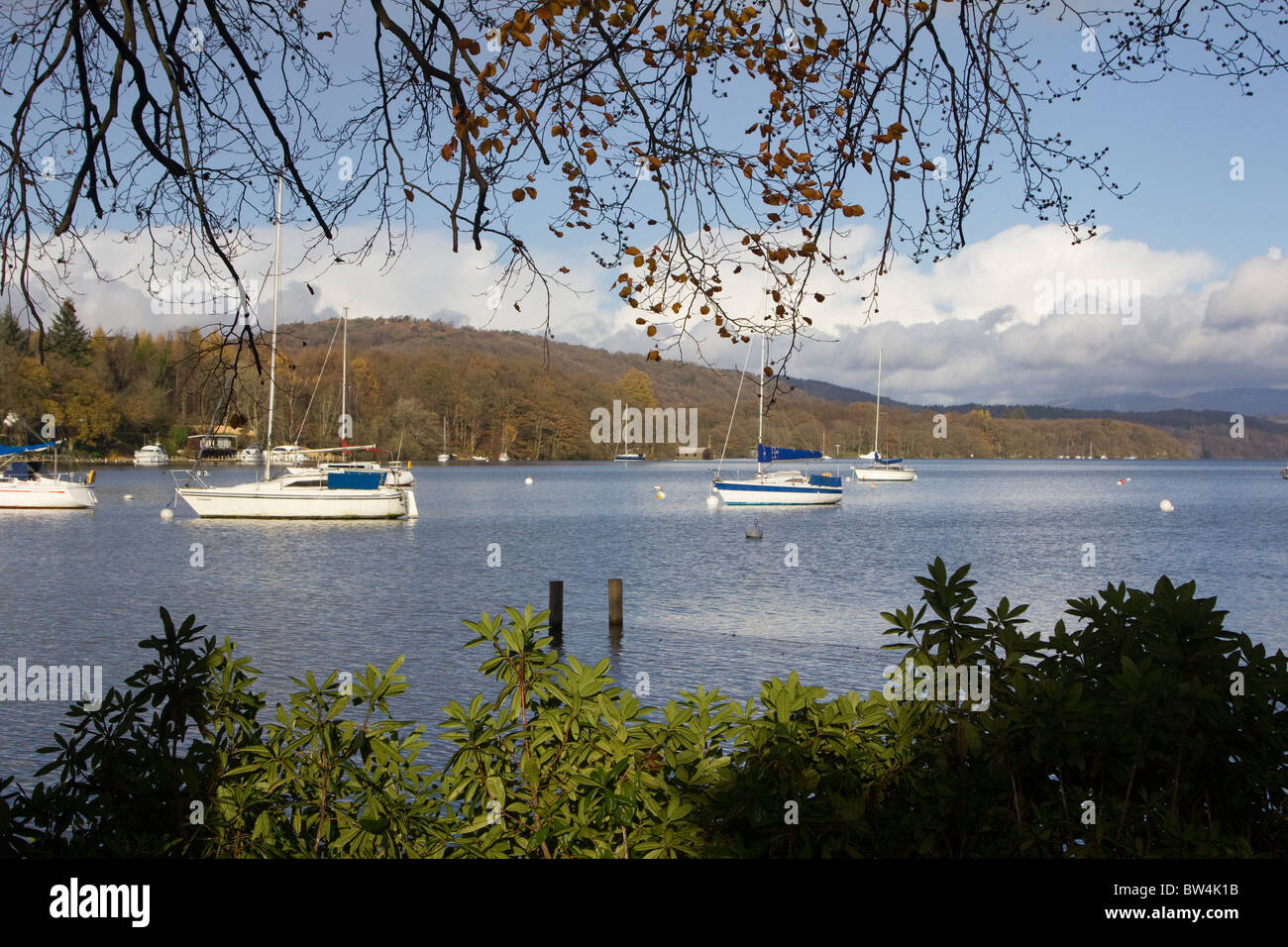 Lake windermere cumbria lake district england uk gb Stock Photo