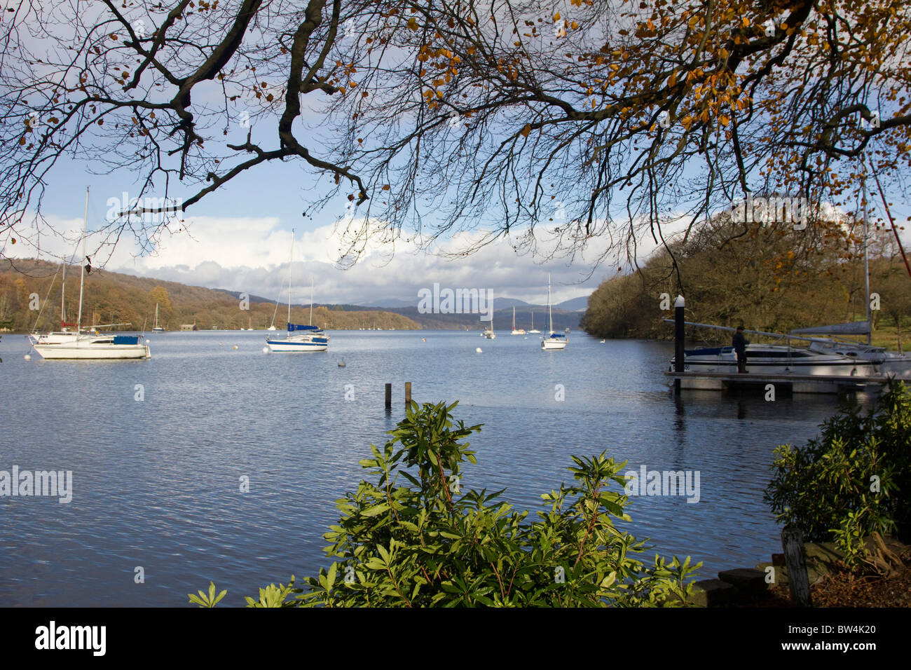 Lake windermere cumbria lake district england uk gb Stock Photo