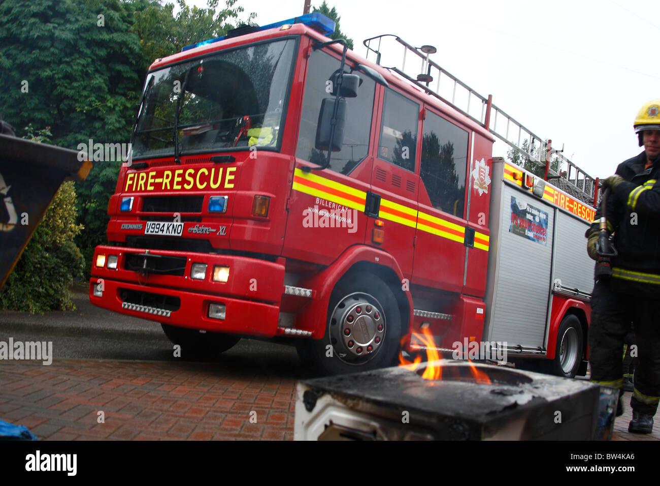 Tumble dryer fire Stock Photo Alamy