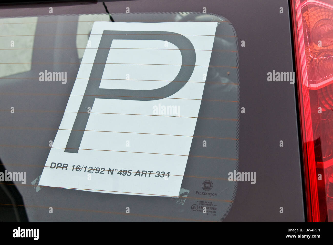 plate beginner, driving school Stock Photo - Alamy