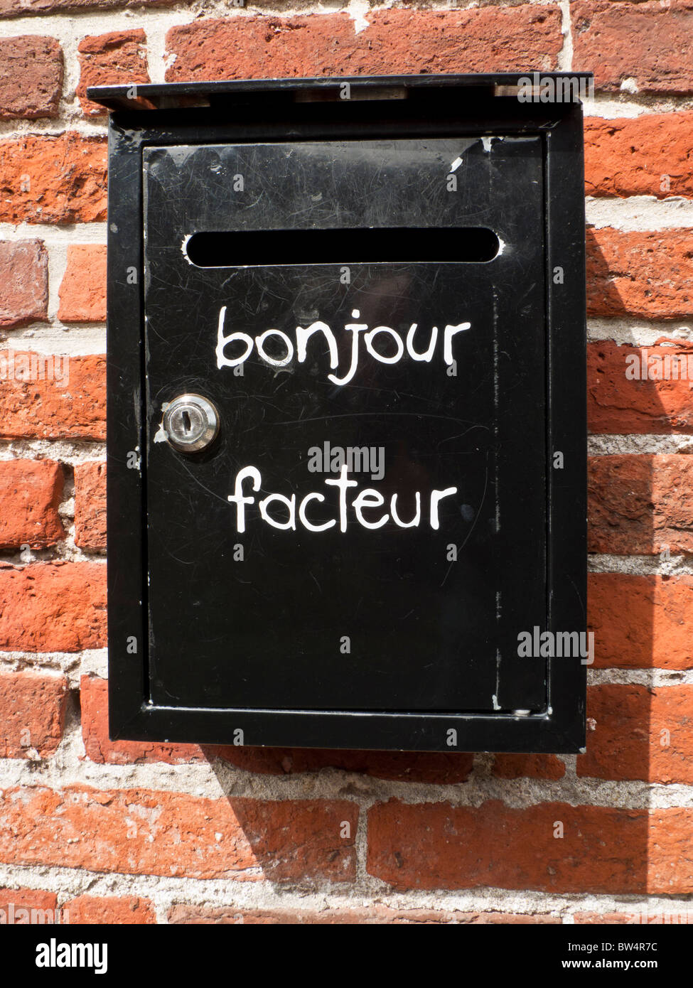 Mailbox in Honfleur Normandy France Stock Photo
