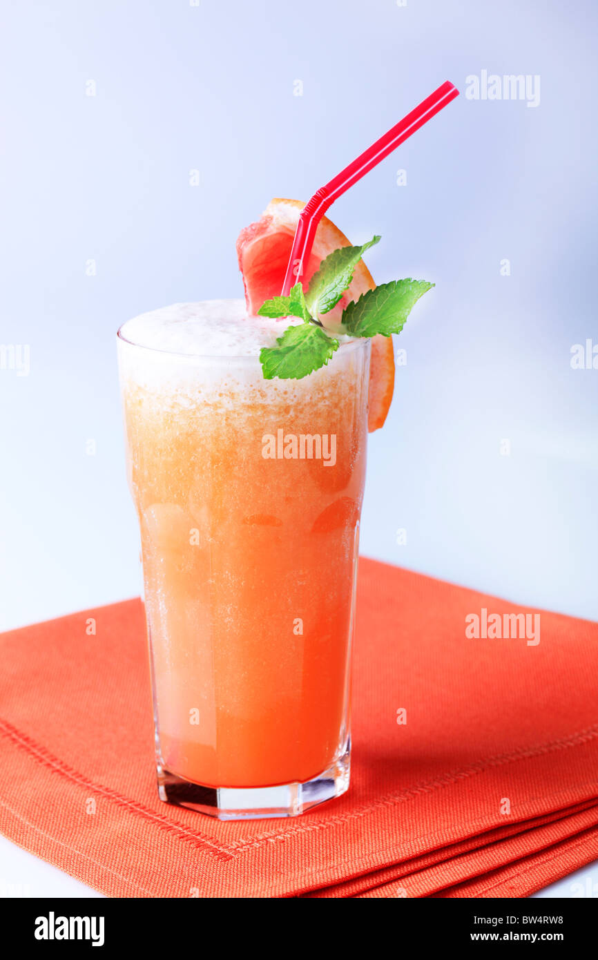 Glass of cocktail with crushed ice Stock Photo Alamy