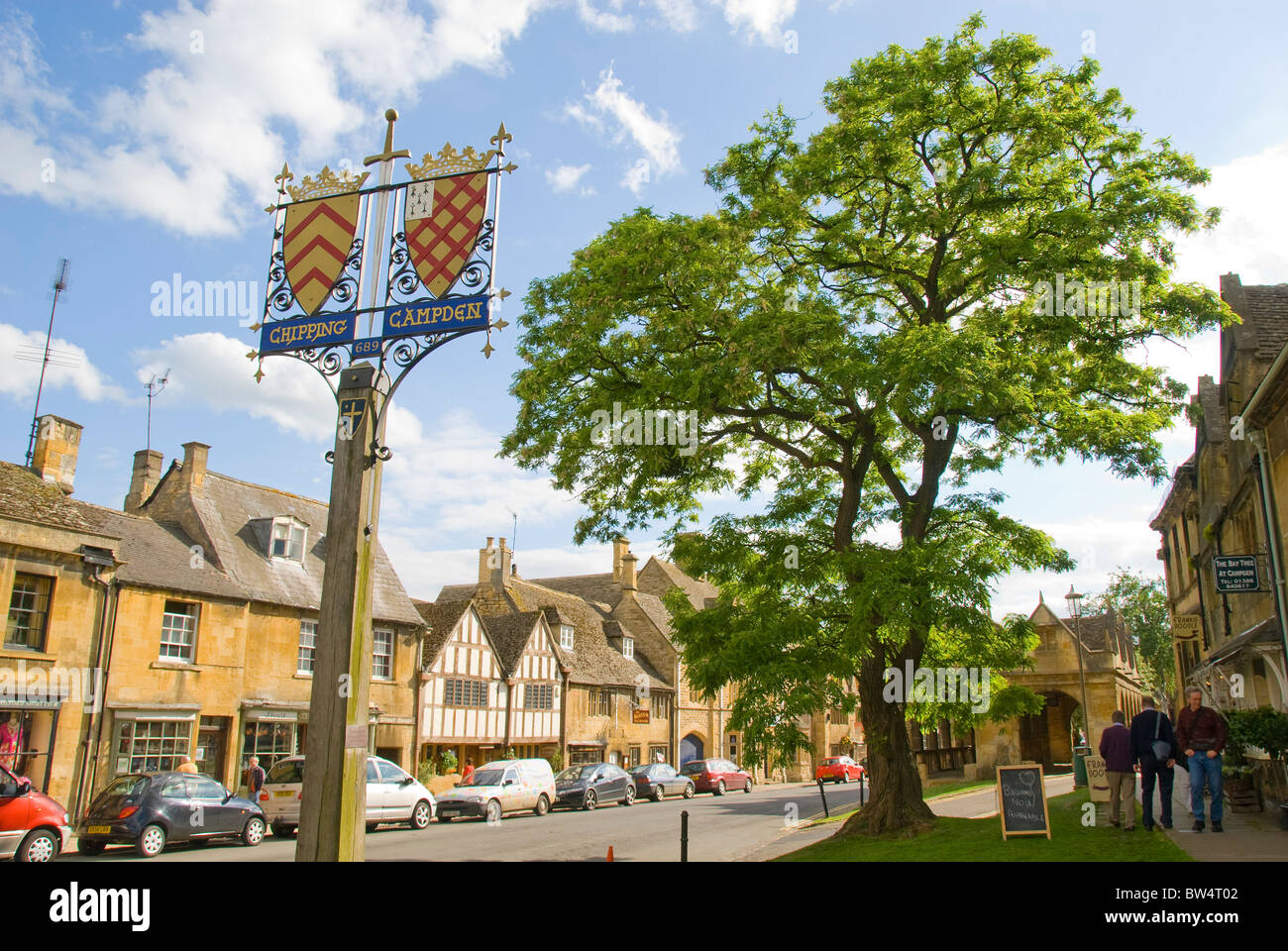 High Street, Chipping Campden, Cotswold, Gloucestershire, England, UK Stock Photo