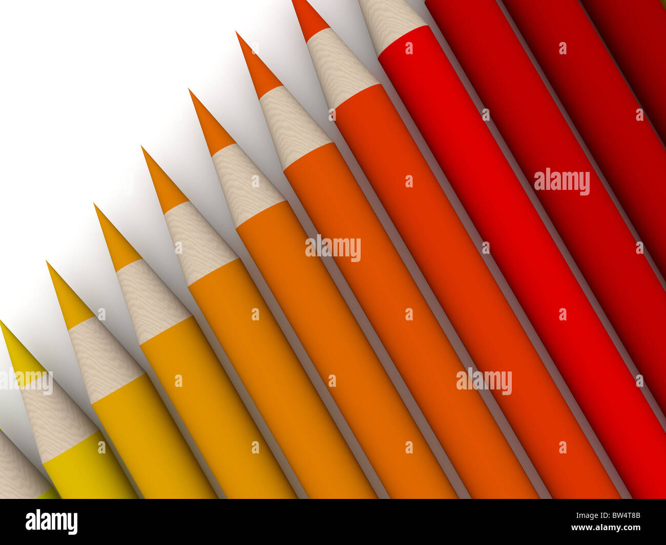 Red Crayon color Spectrum Stock Photo Alamy