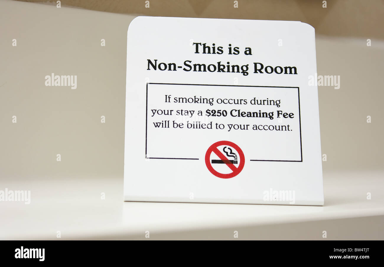 No smoking sign hotel hires stock photography and images Alamy