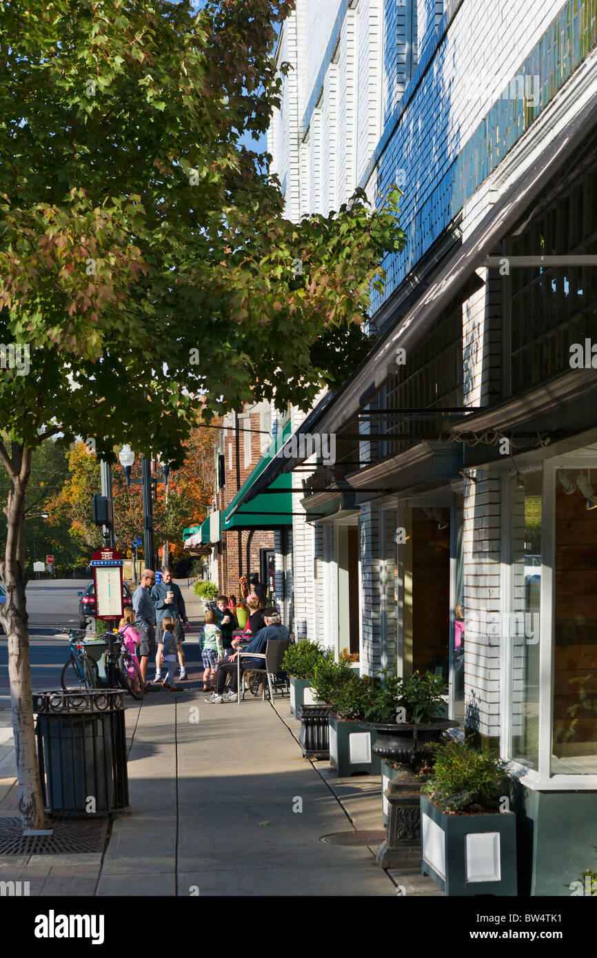 Main Street in historic downtown Franklin, Tennessee, USA Stock Photo