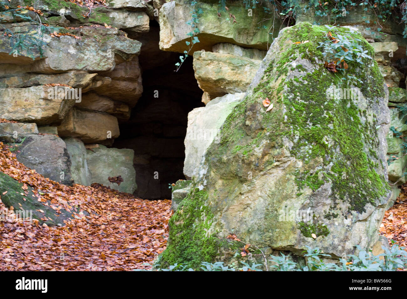Hermits Cave at Batsford Arboretum England Stock Photo Alamy