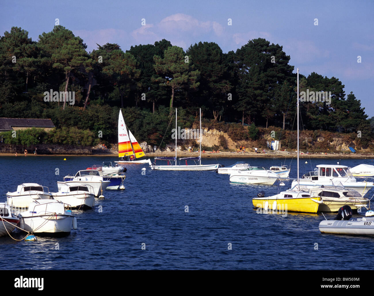 Golfe Du Morbihan Point D Aradon Day Stock Photo Alamy
