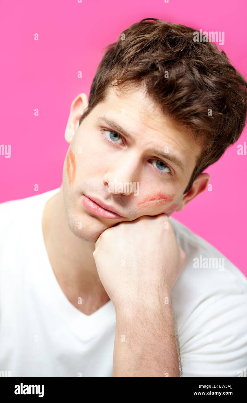 Lipstick Kiss On The Cheek Stock Photos & Lipstick Kiss On The Cheek ...