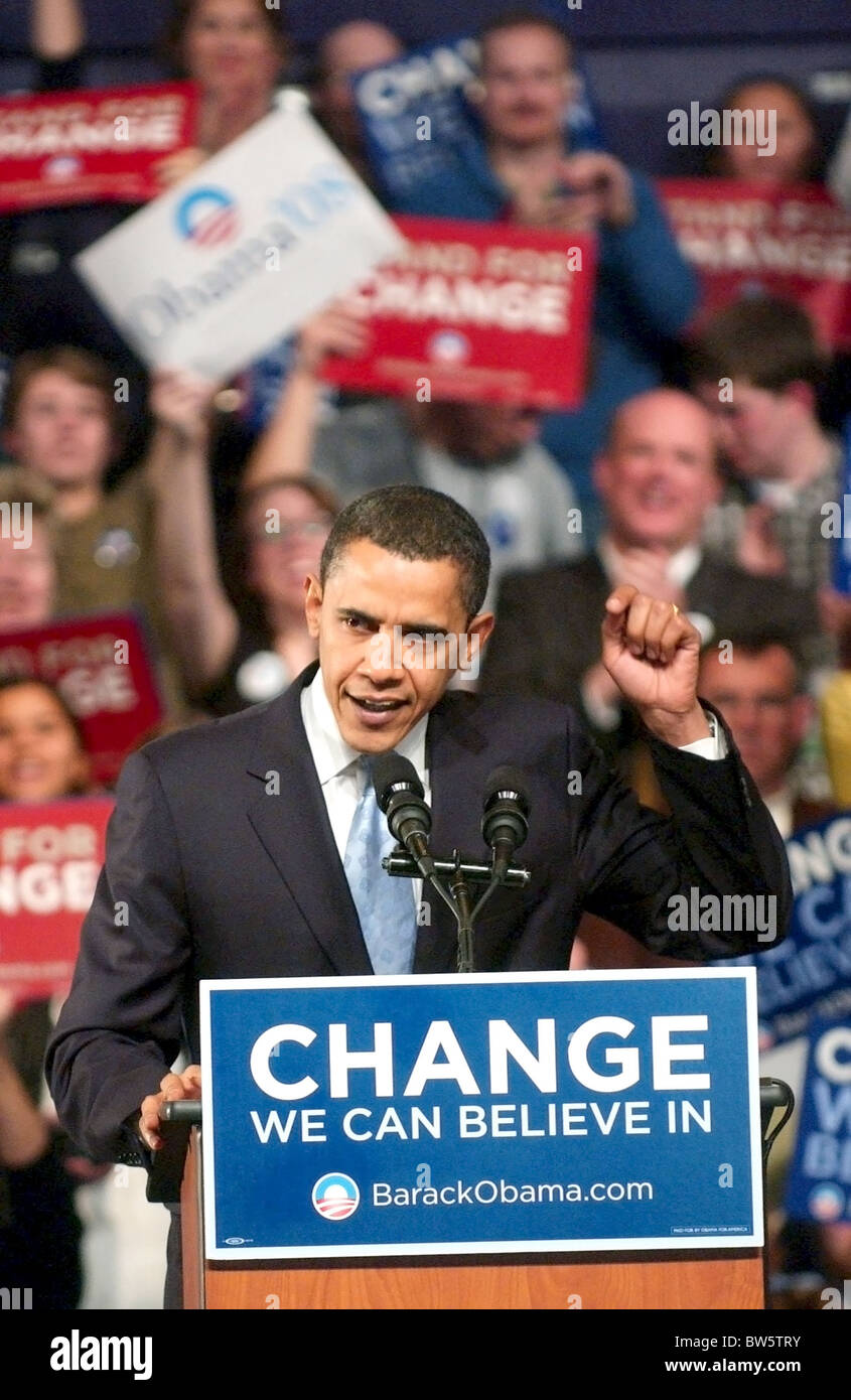 Barack Obama New Hampshire Primary Concession Speech Stock Photo Alamy