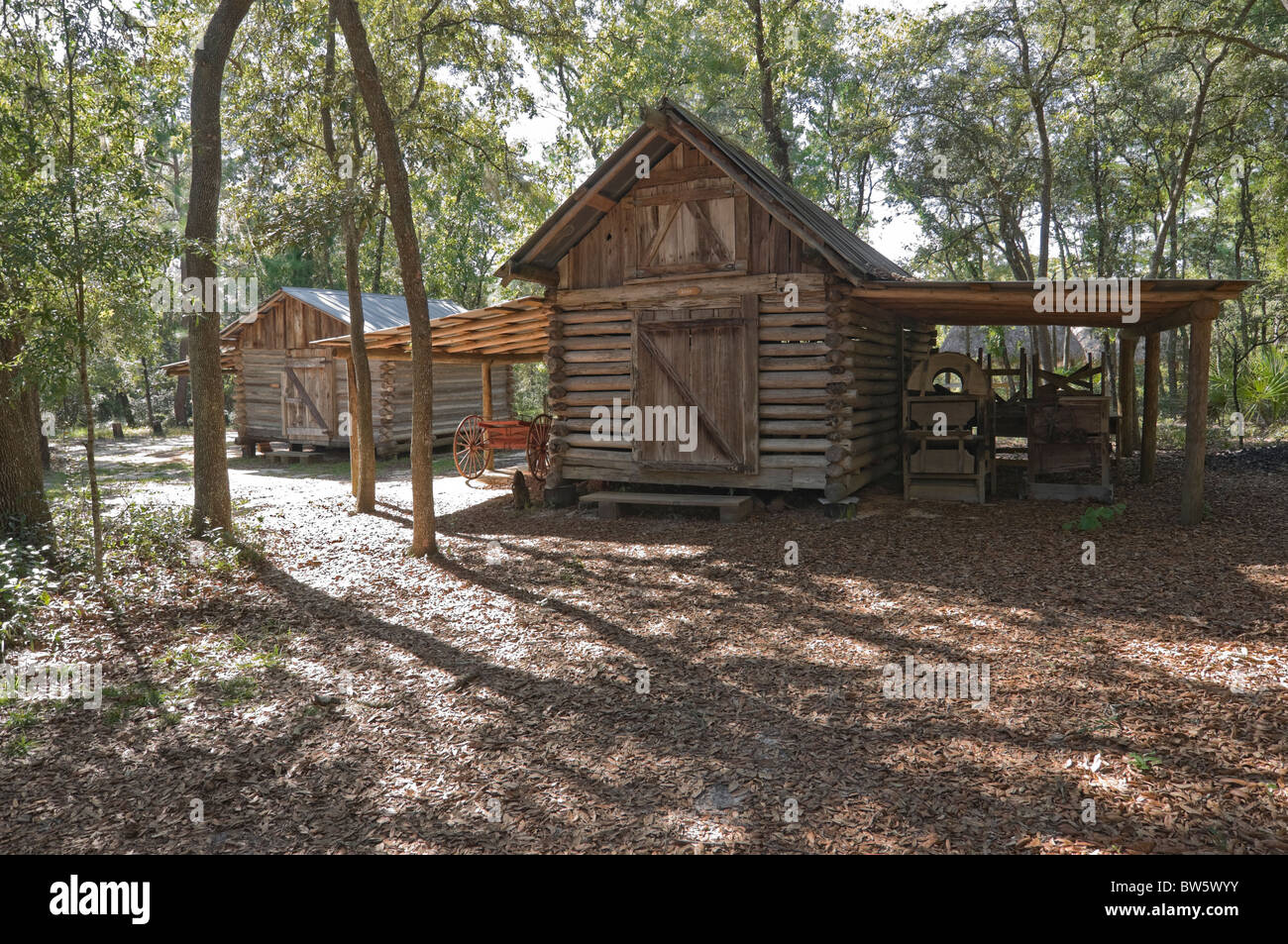 Cracker Village At Silver River State Park Ocala Florida Stock