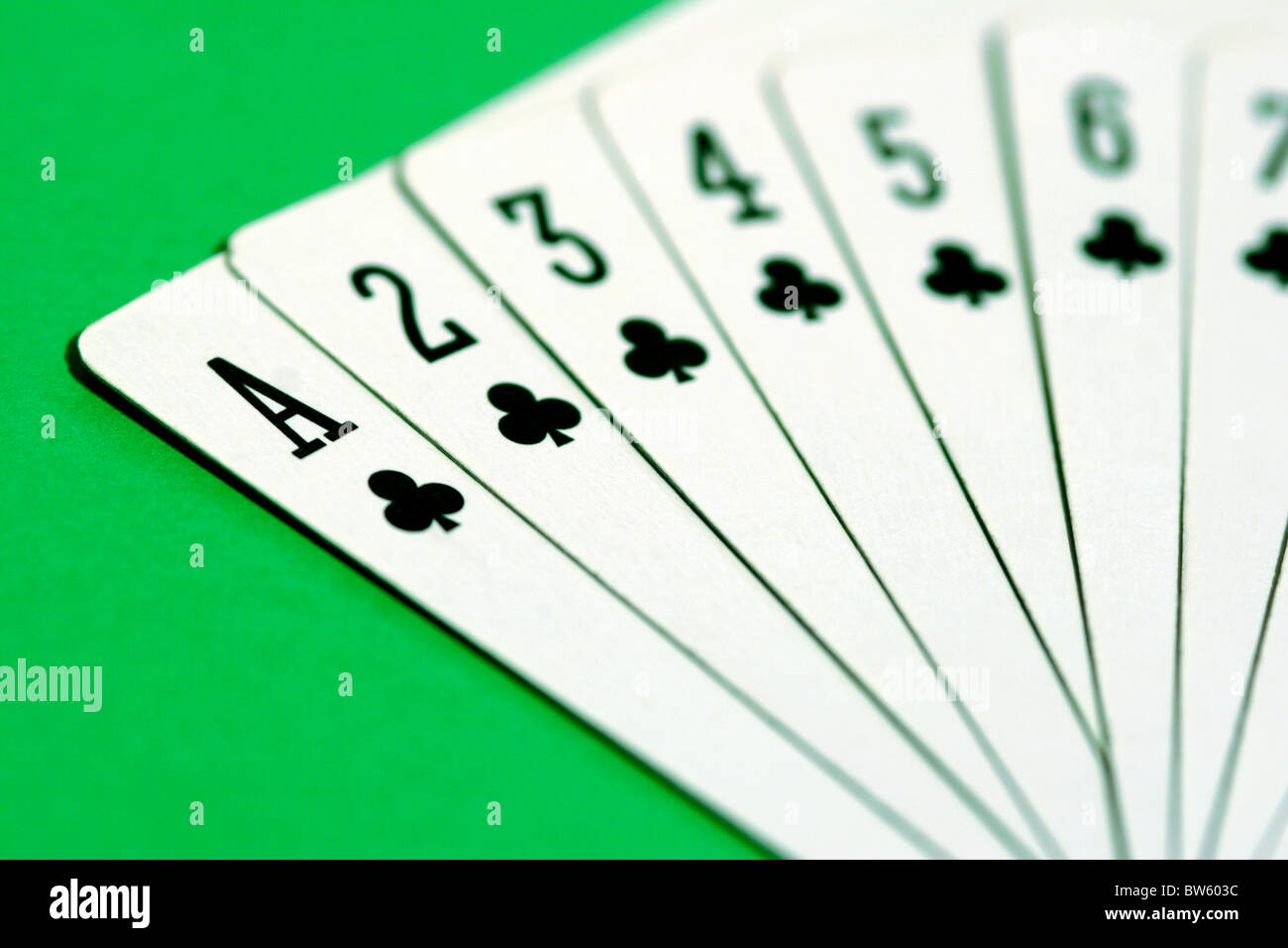 Playing cards suit of clubs Stock Photo Alamy