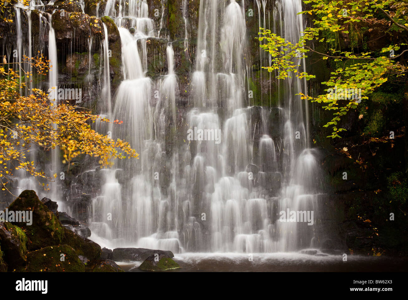 Scale haw waterfall near Hebdon, North Yorkshire Stock Photo