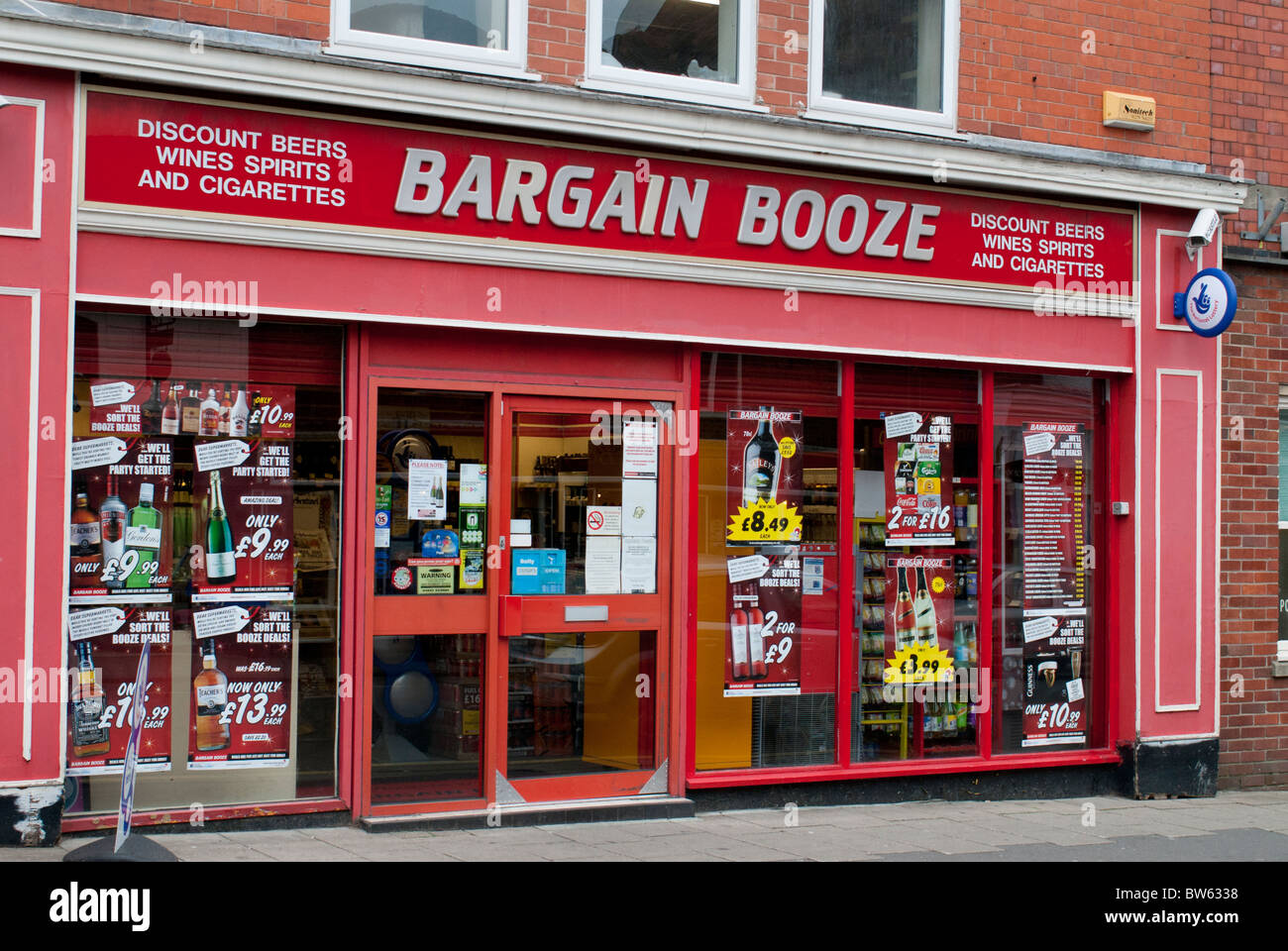 Bargain Booze Store Stock Photo