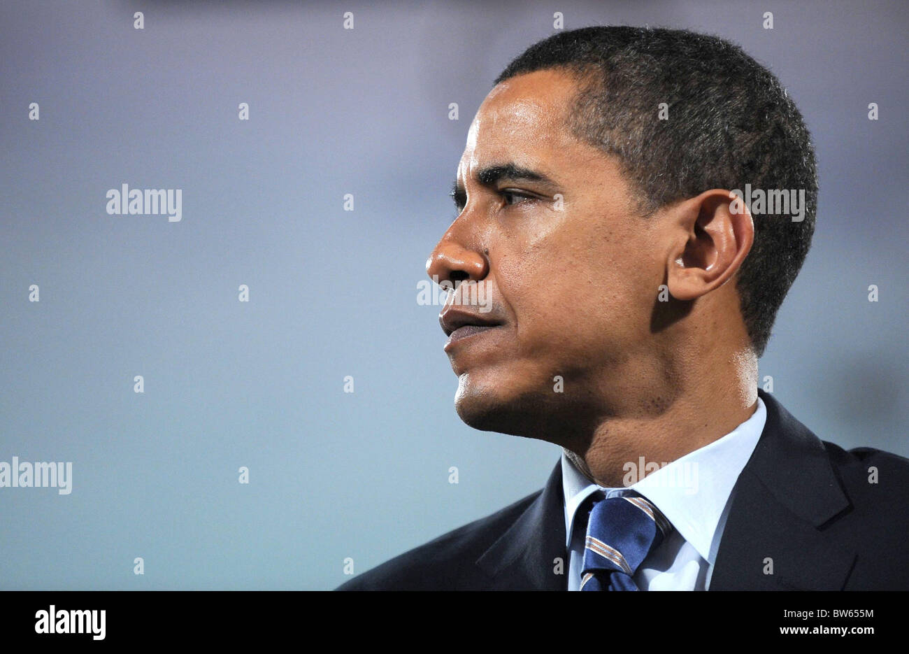 MALVERNE-Barack Obama U.S. Presidential Campaign Trail Stock Photo
